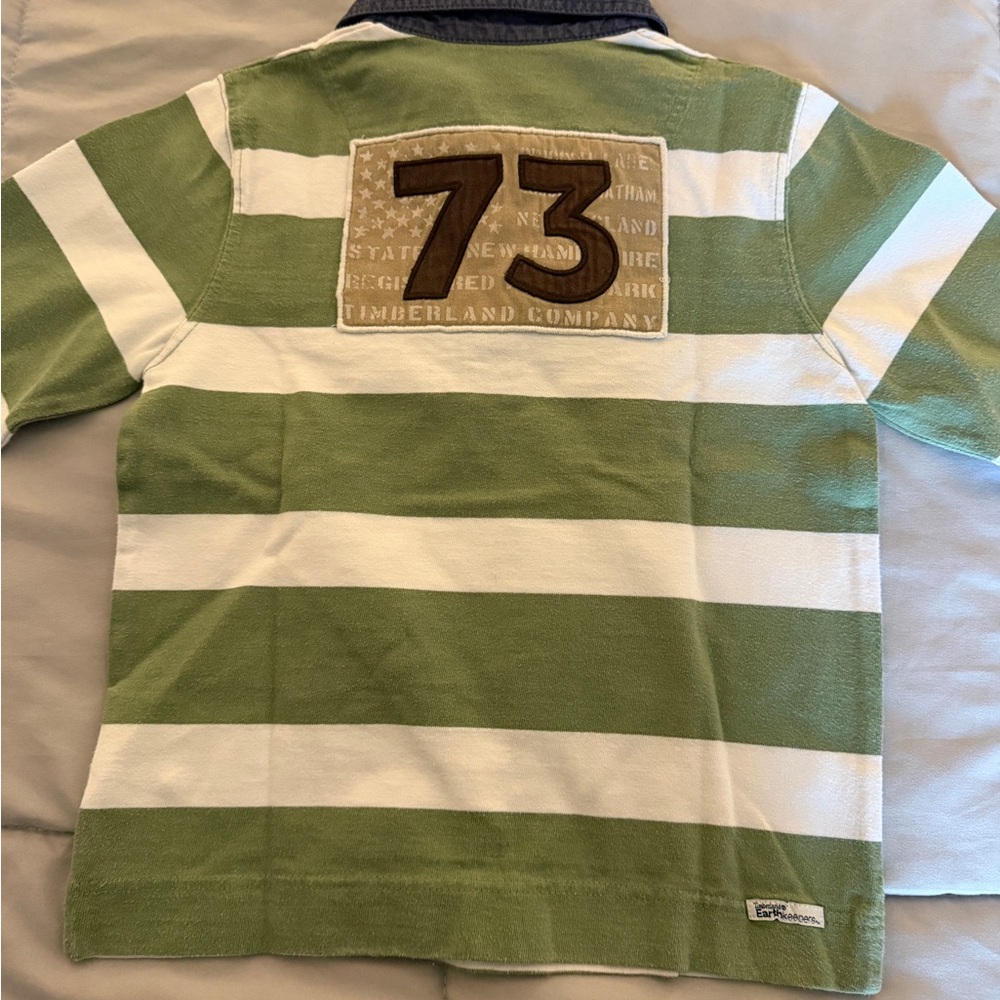 Timberland Boys Striped Rugby Polo Shirt Size 5 - Picture 8 of 11